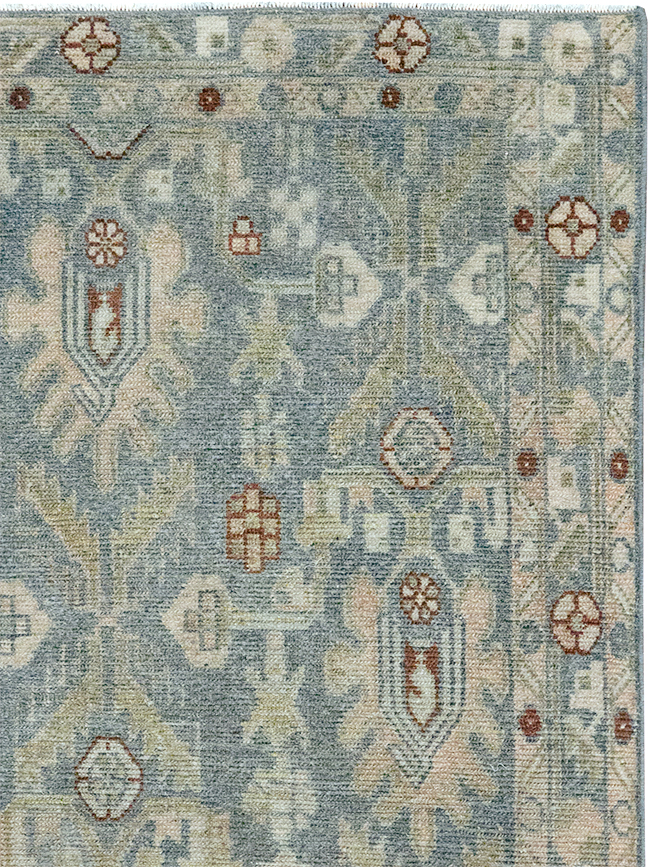 Vintage Persian Malayer Throw Rug, No.32900 - Staging