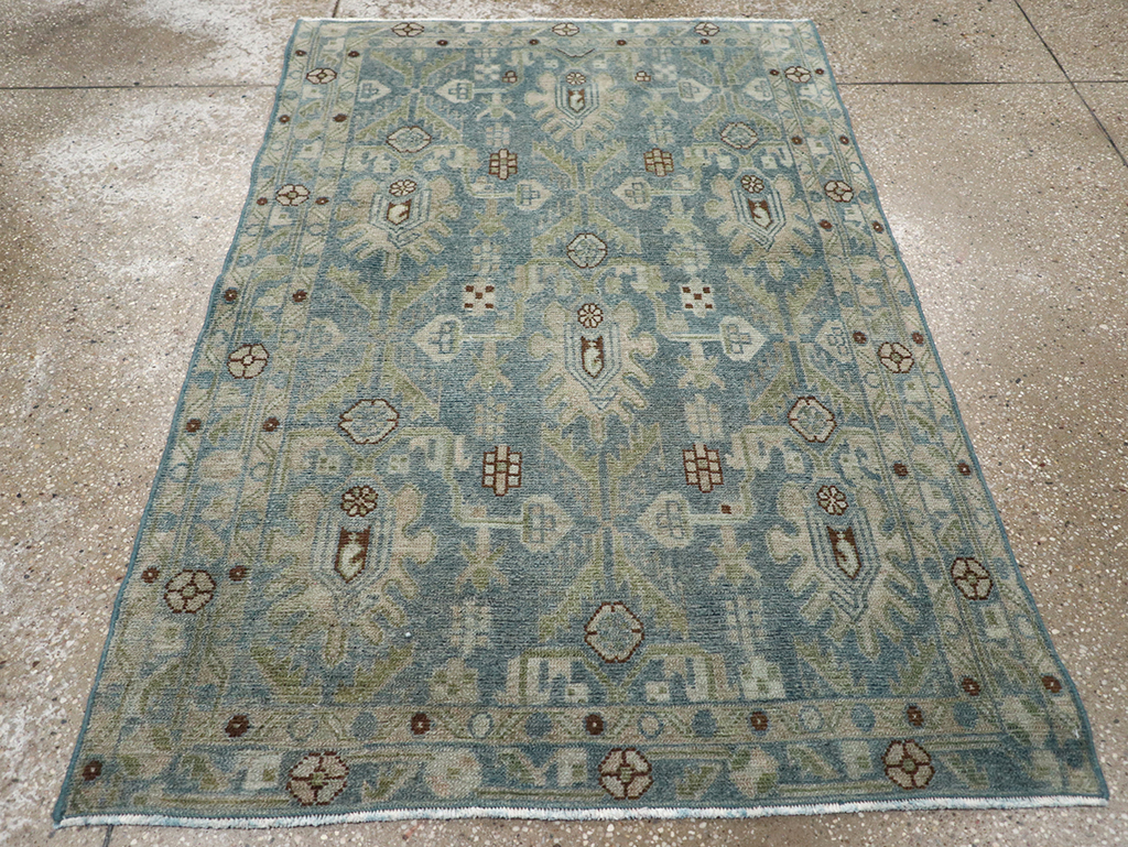 Vintage Persian Malayer Throw Rug, No.32900 - Staging