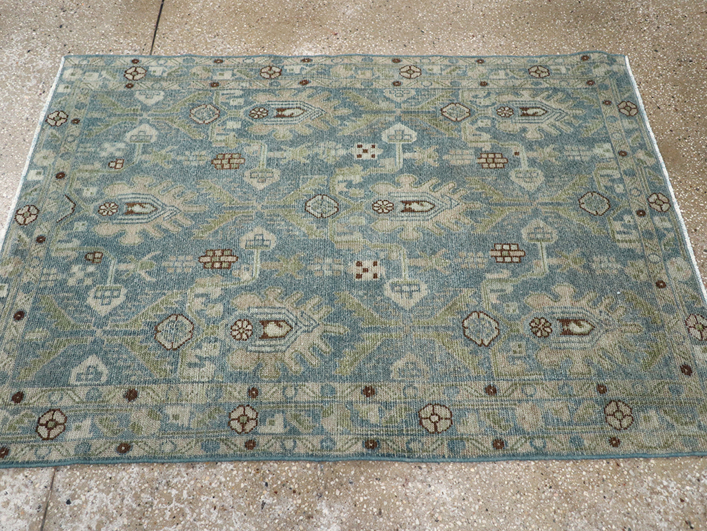 Vintage Persian Malayer Throw Rug, No.32900 - Staging