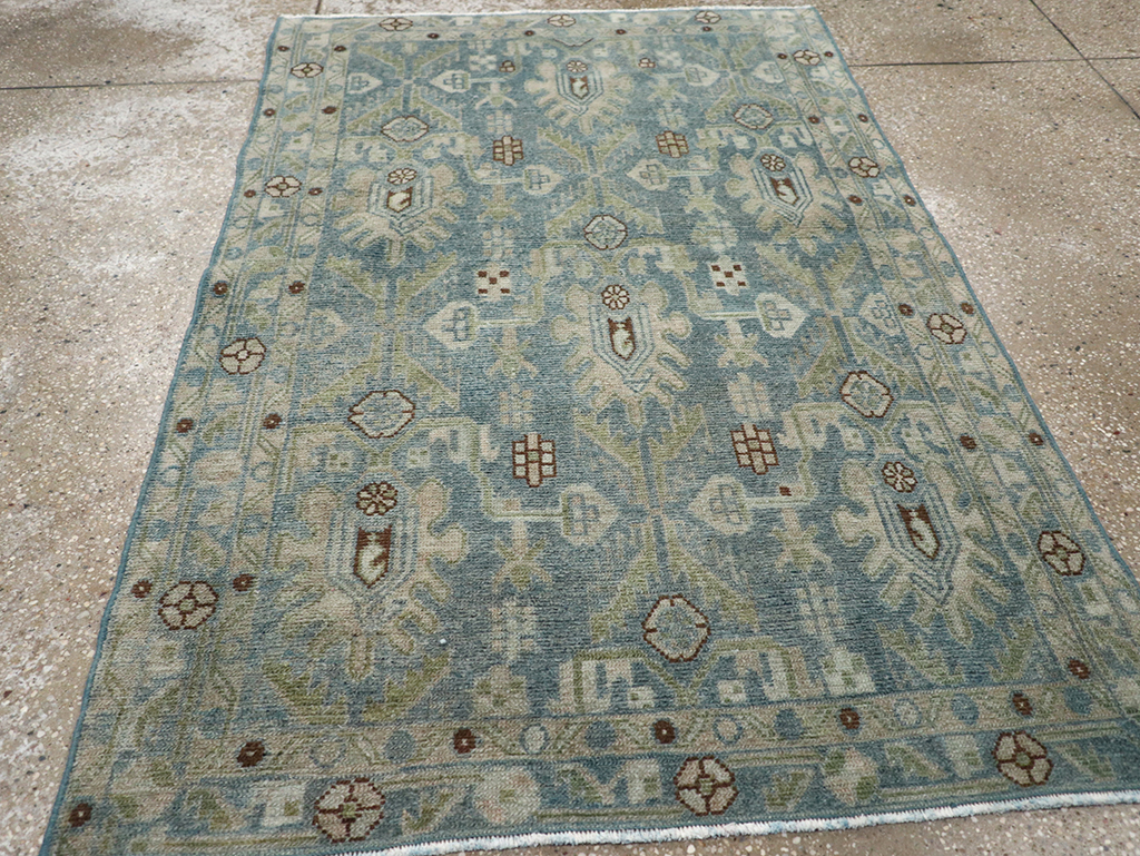 Vintage Persian Malayer Throw Rug, No.32900 - Staging