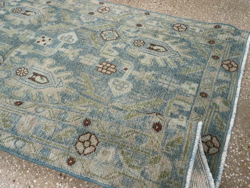 Vintage Persian Malayer Throw Rug, No.32900 - Staging