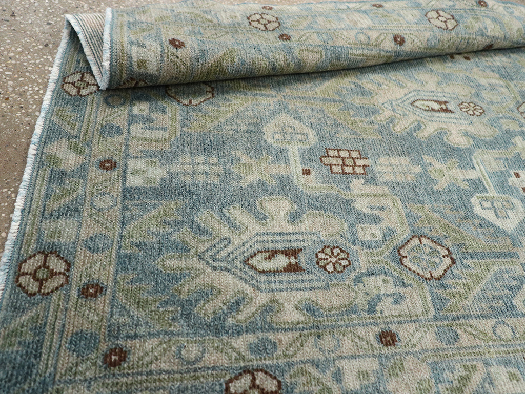Vintage Persian Malayer Throw Rug, No.32900 - Staging