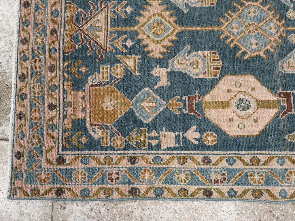 Vintage Persian Malayer Throw Rug, No.32901 - Staging