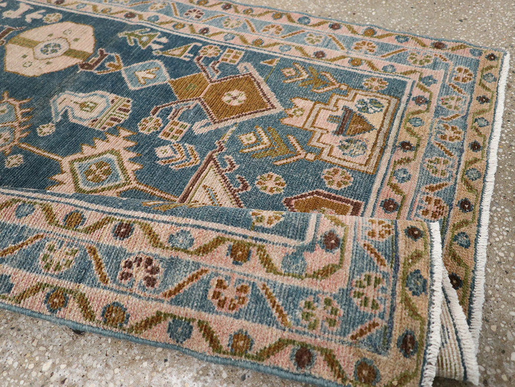 Vintage Persian Malayer Throw Rug, No.32901 - Staging