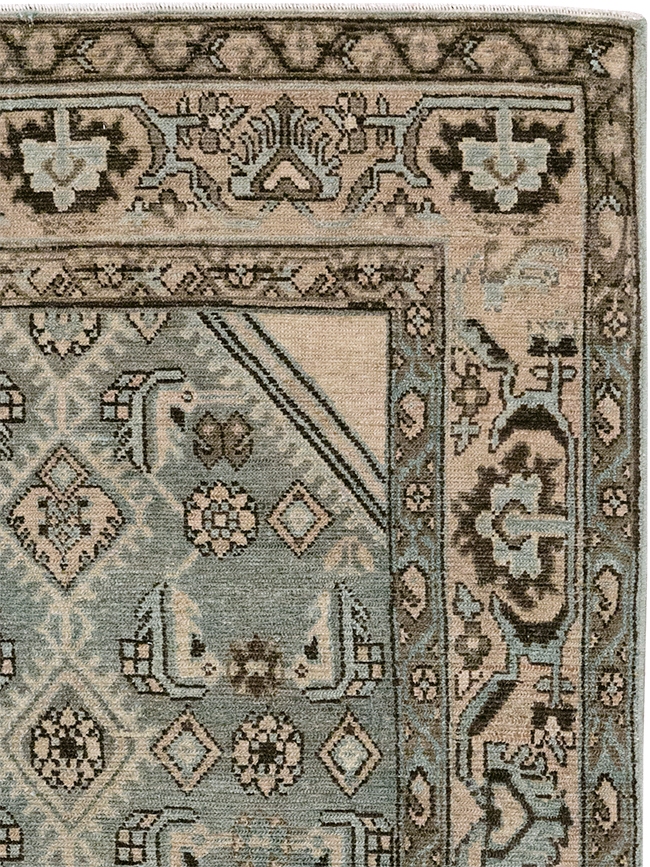 Vintage Persian Malayer Throw Rug, No.32902 - Staging
