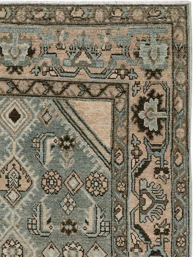 Vintage Persian Malayer Throw Rug, No.32902 - Staging