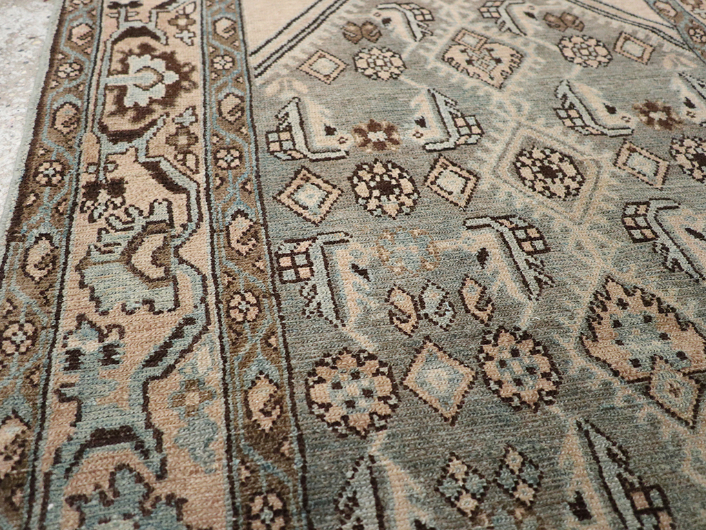 Vintage Persian Malayer Throw Rug, No.32902 - Staging