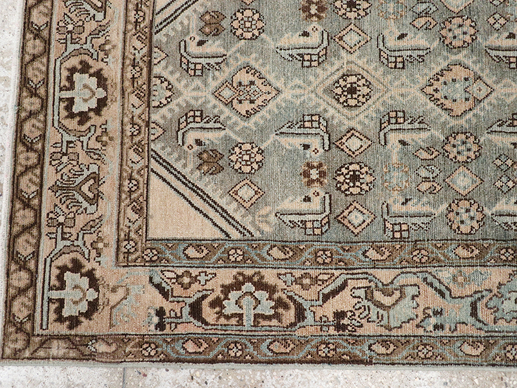 Vintage Persian Malayer Throw Rug, No.32902 - Staging