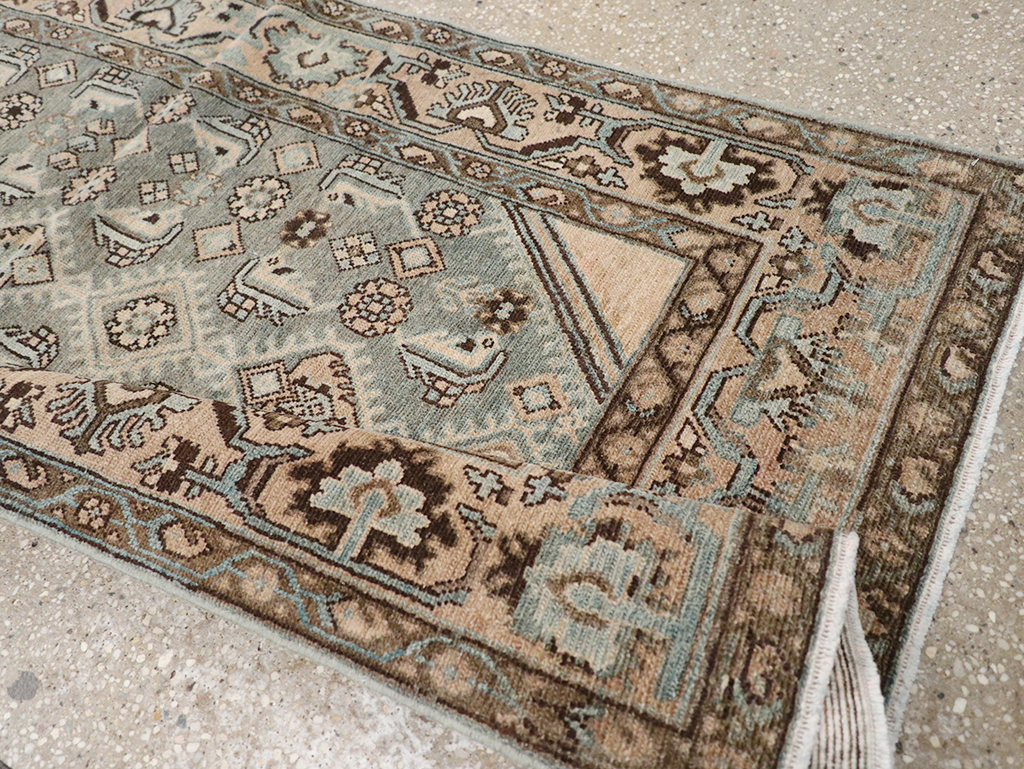 Vintage Persian Malayer Throw Rug, No.32902 - Staging