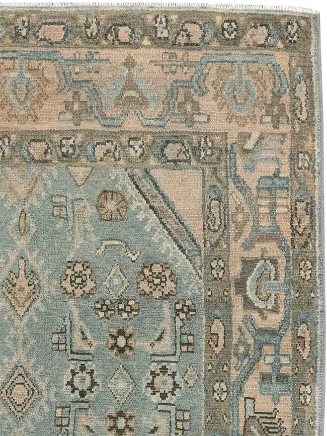 Vintage Persian Malayer Throw Rug, No.32903 - Staging