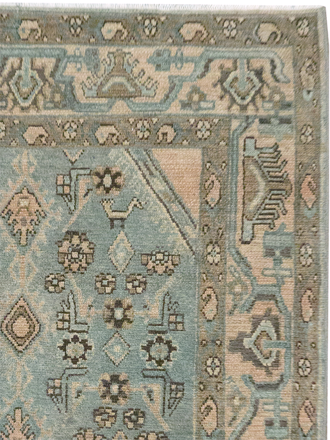 Vintage Persian Malayer Throw Rug, No.32903 - Staging