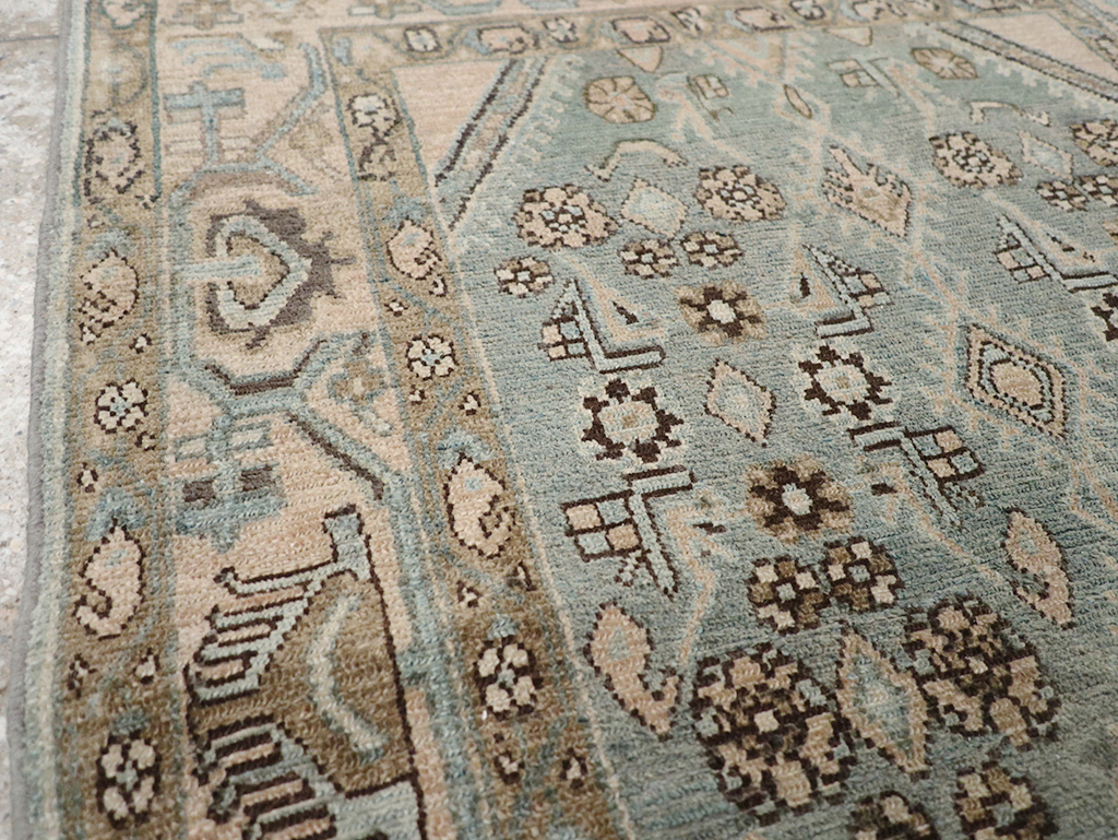 Vintage Persian Malayer Throw Rug, No.32903 - Staging