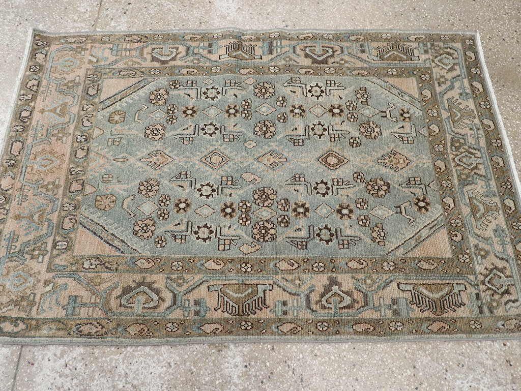 Vintage Persian Malayer Throw Rug, No.32903 - Staging