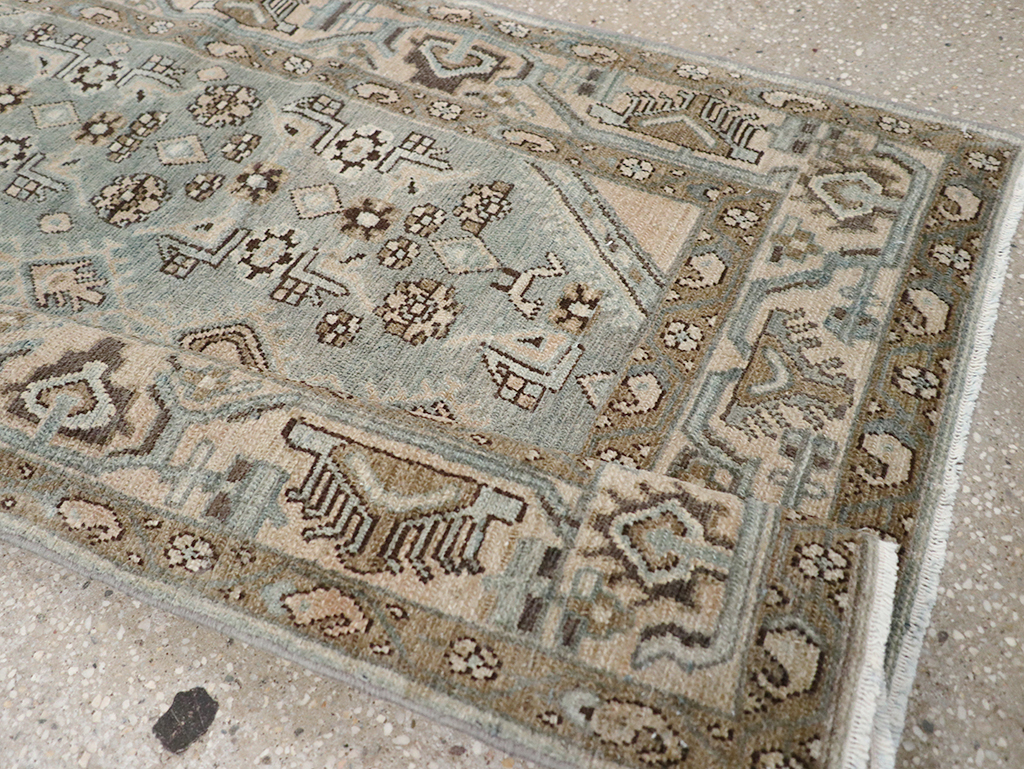 Vintage Persian Malayer Throw Rug, No.32903 - Staging