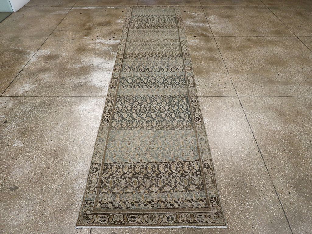 Antique Persian Malayer Long Runner, No.32912 - Staging