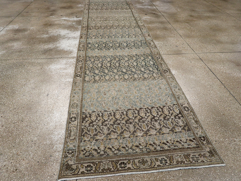Antique Persian Malayer Long Runner, No.32912 - Staging
