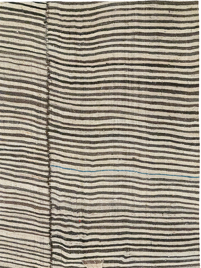 Vintage Persian Flatweave Kilim Room Size Carpet, No.32918 - Staging