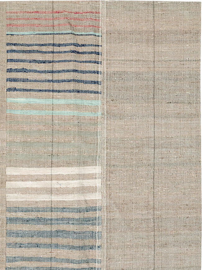 Vintage Turkish Flatweave Room Size Carpet, No.32920 - Staging