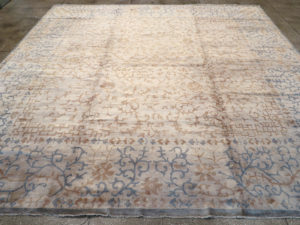 Modern Indian Khotan Large Square Room Size Carpet, No.32928 - Staging