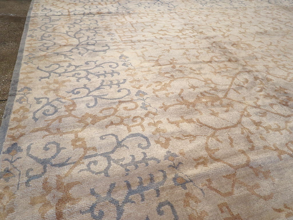 Modern Indian Khotan Large Square Room Size Carpet, No.32928 - Staging