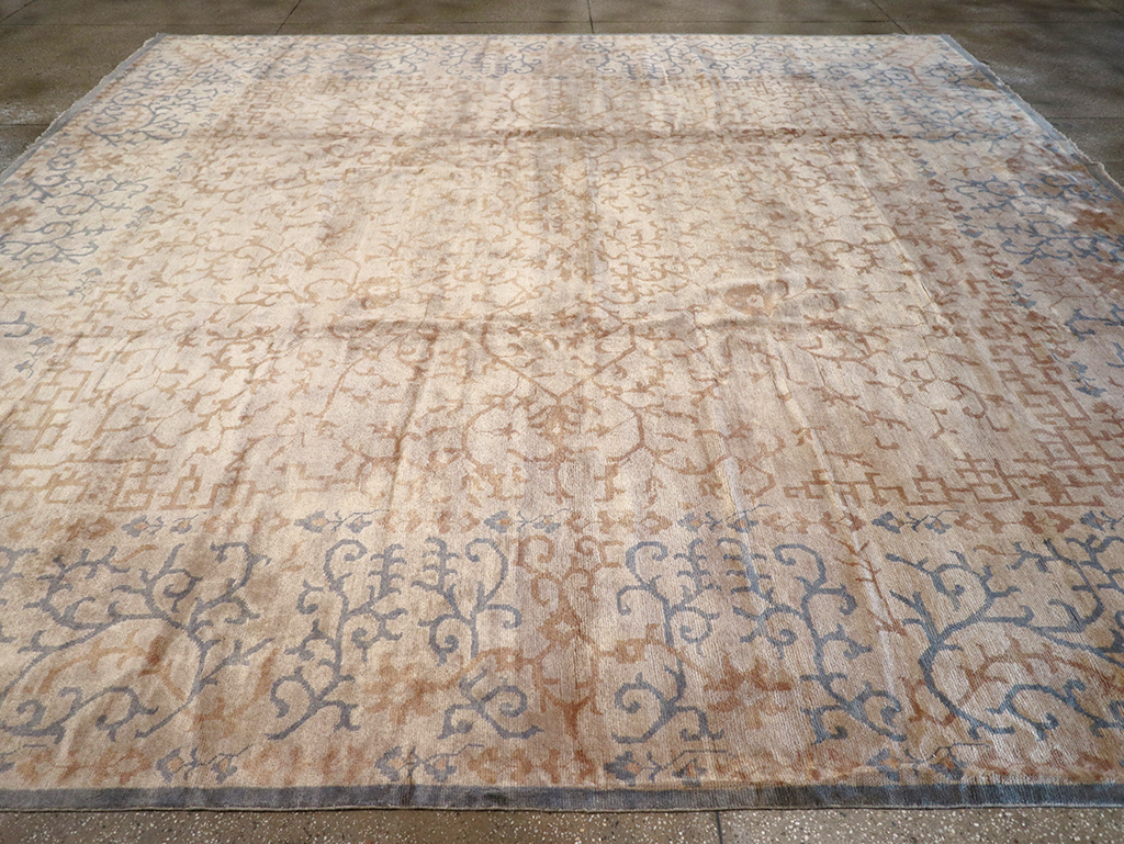 Modern Indian Khotan Large Square Room Size Carpet, No.32928 - Staging