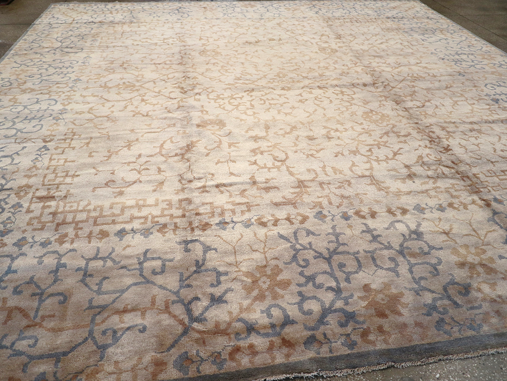 Modern Indian Khotan Large Square Room Size Carpet, No.32928 - Staging