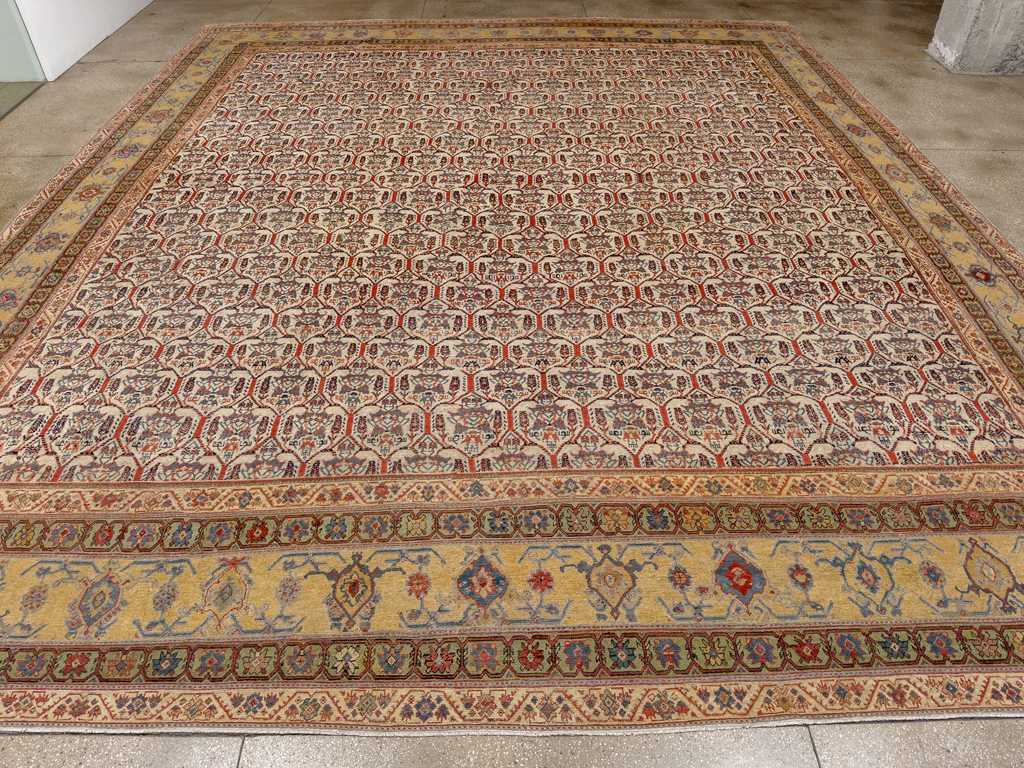 Antique Persian Fereghan Mahal Oversize Carpet, No.32933 - Staging