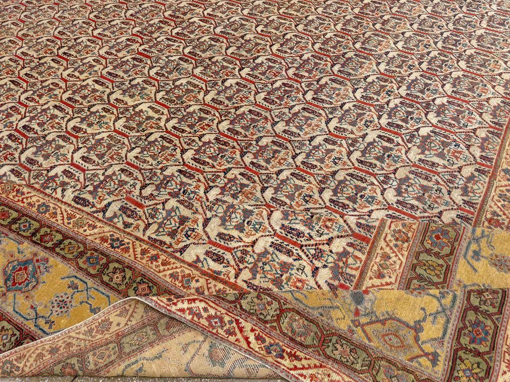 Antique Persian Fereghan Mahal Oversize Carpet, No.32933 - Staging