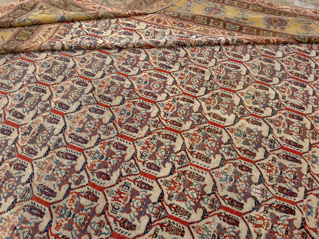Antique Persian Fereghan Mahal Oversize Carpet, No.32933 - Staging