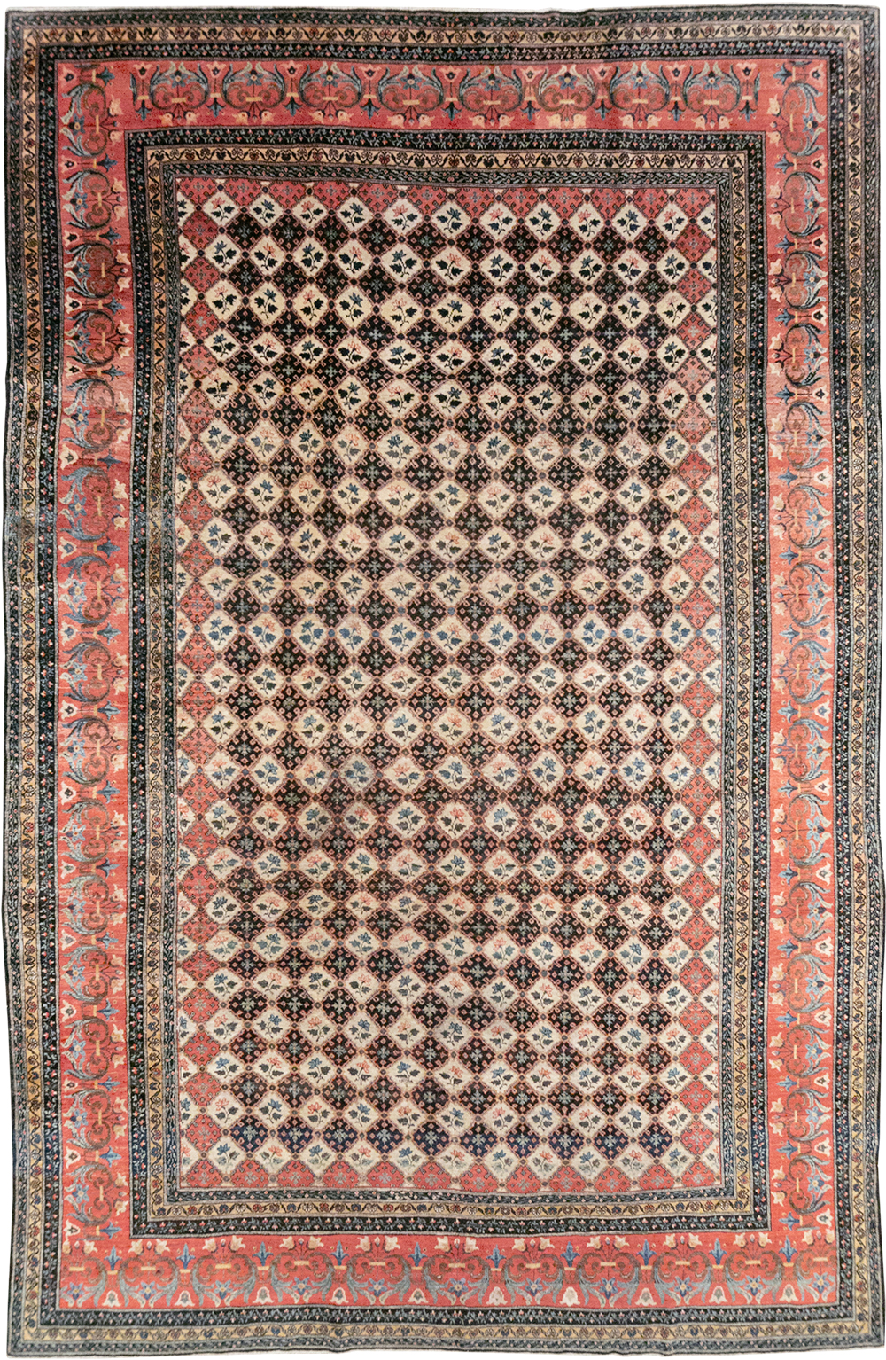 Vintage Persian Bakhtiari Room Size Carpet, No.32934 - Staging