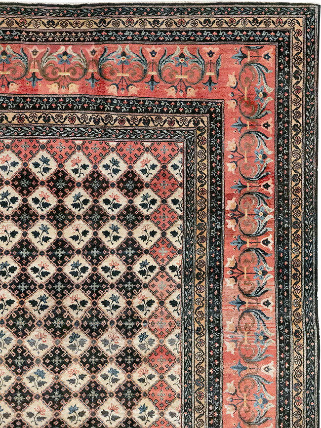 Vintage Persian Bakhtiari Room Size Carpet, No.32934 - Staging