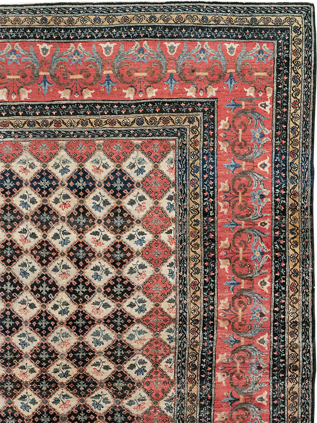 Vintage Persian Bakhtiari Room Size Carpet, No.32934 - Staging