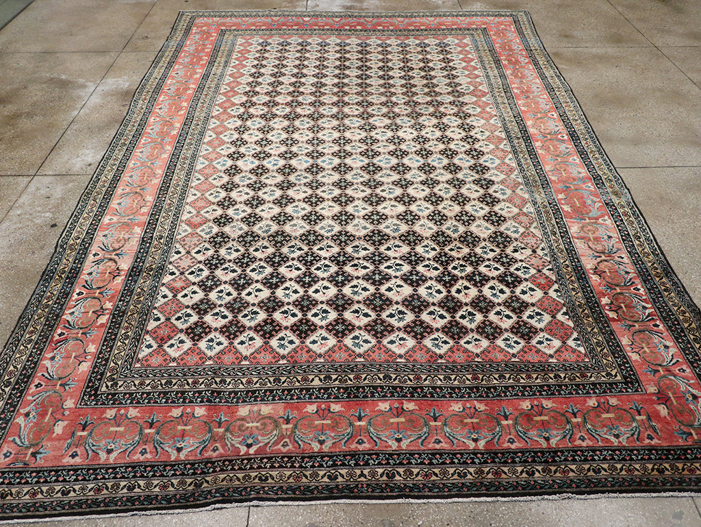 Vintage Persian Bakhtiari Room Size Carpet, No.32934 - Staging