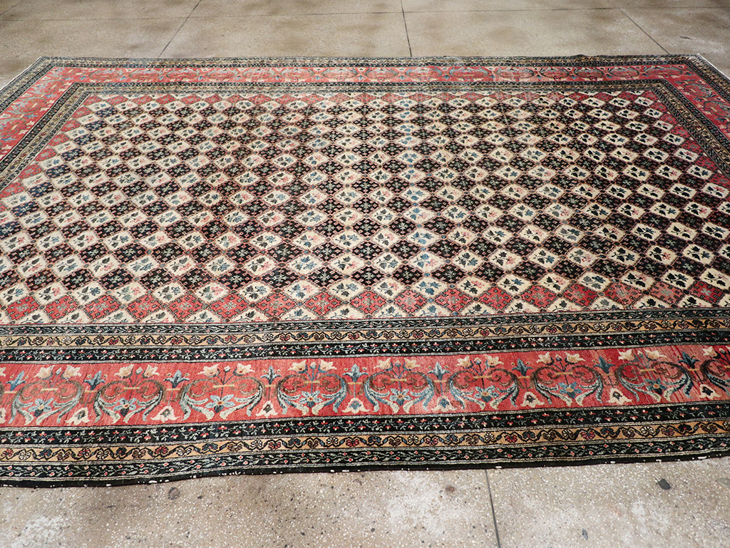 Vintage Persian Bakhtiari Room Size Carpet, No.32934 - Staging