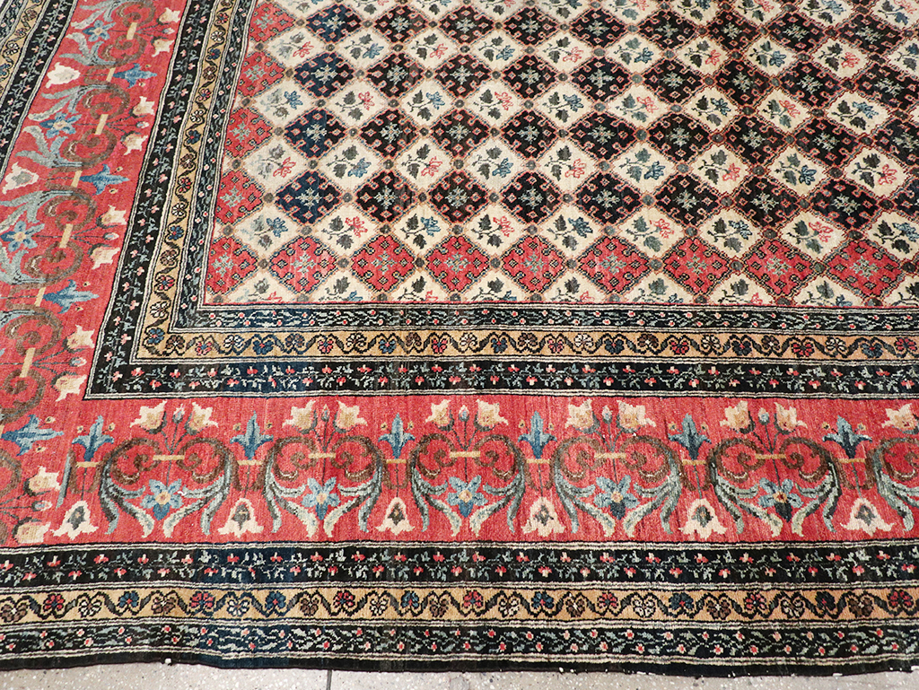 Vintage Persian Bakhtiari Room Size Carpet, No.32934 - Staging