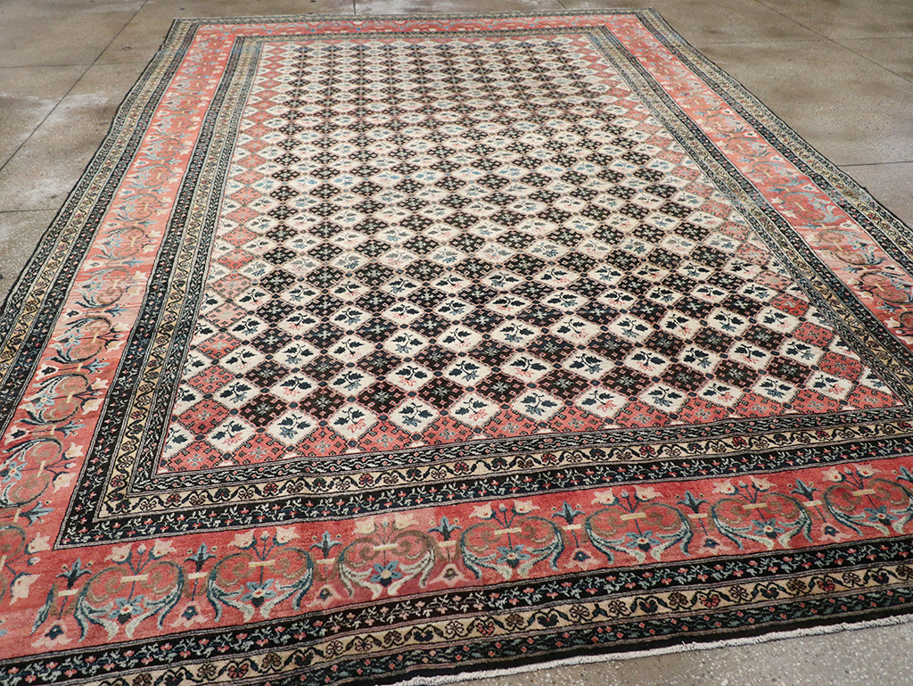 Vintage Persian Bakhtiari Room Size Carpet, No.32934 - Staging