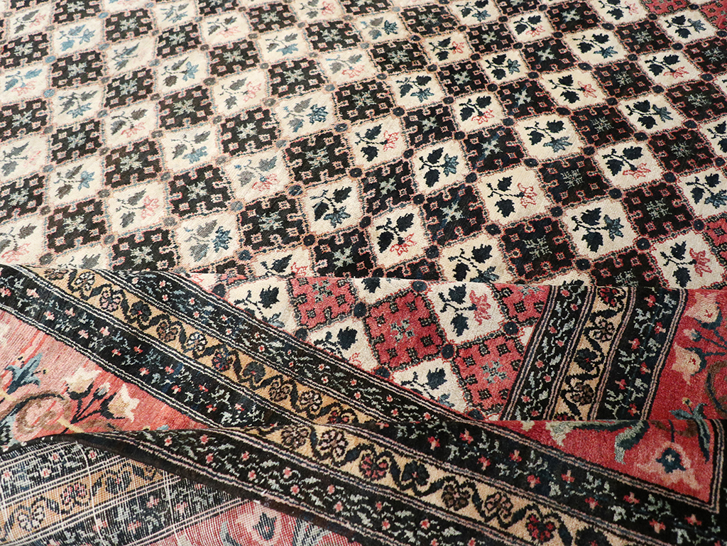 Vintage Persian Bakhtiari Room Size Carpet, No.32934 - Staging