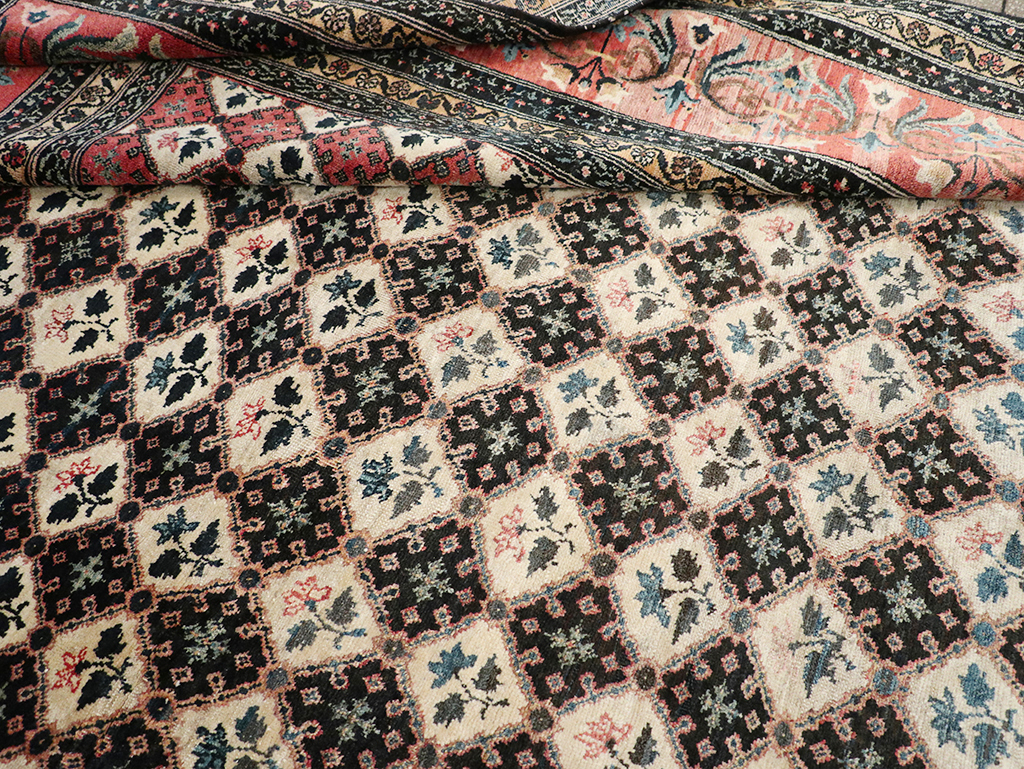 Vintage Persian Bakhtiari Room Size Carpet, No.32934 - Staging