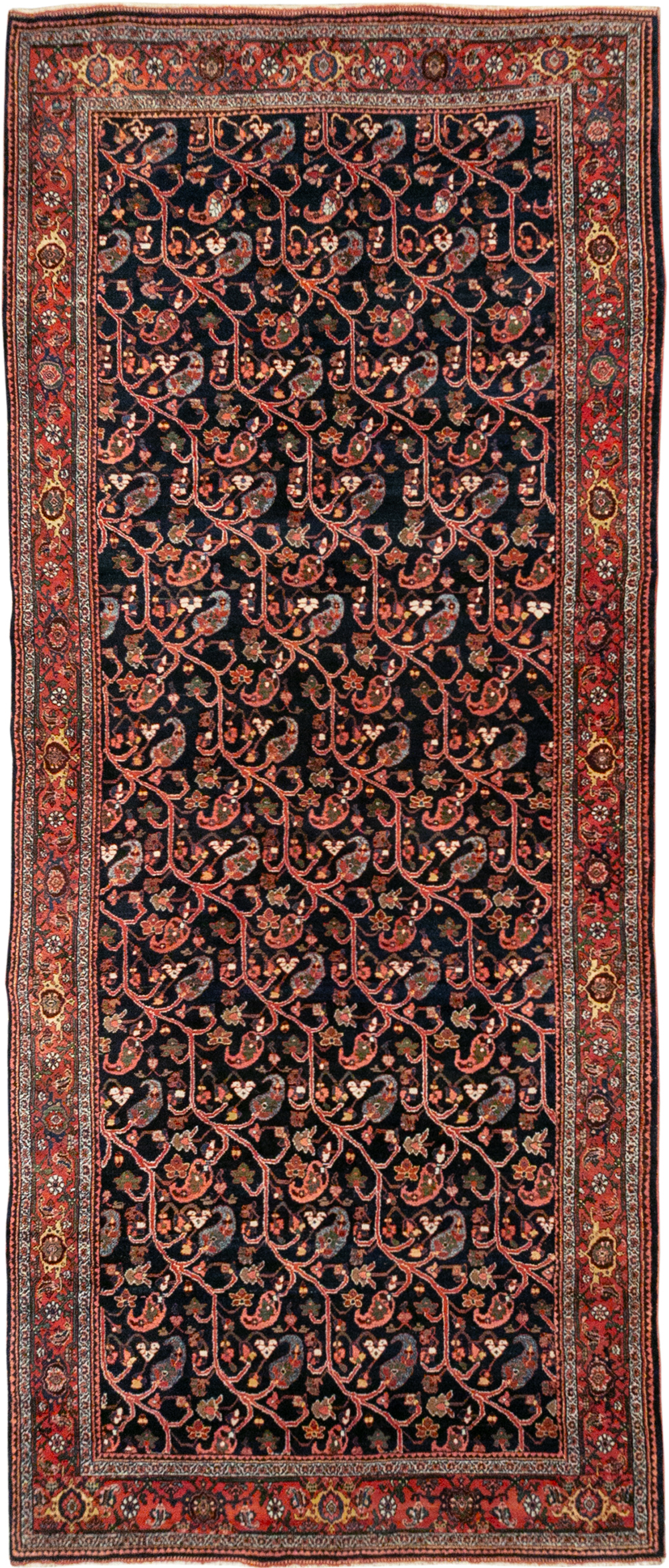 Antique Persian Bidjar Gallery Carpet, No.32953 - Staging