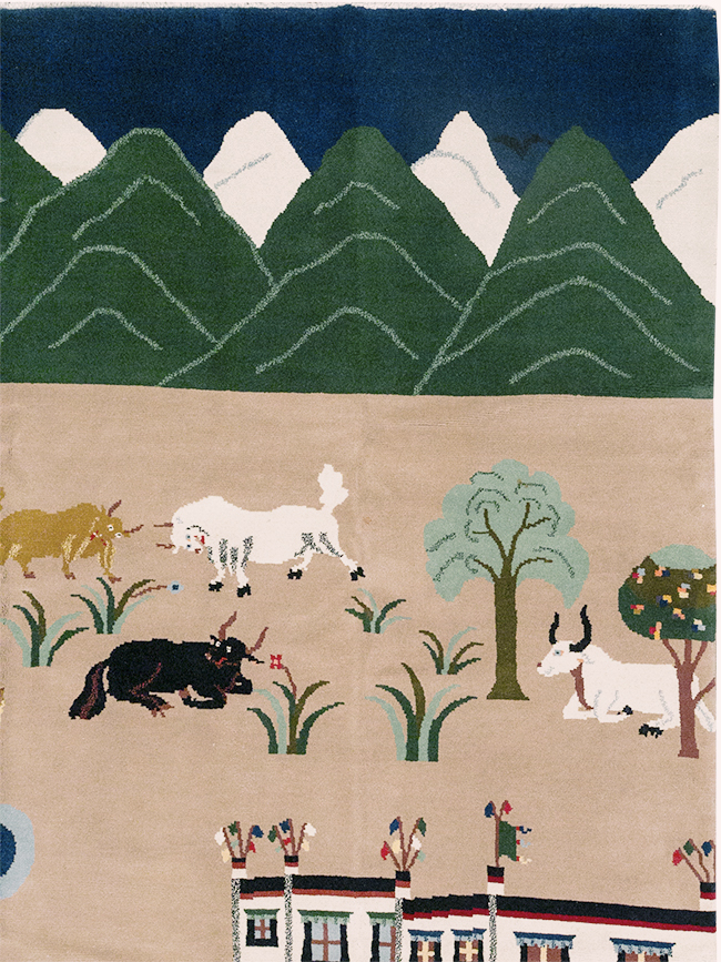 Modern Tibetan Pictorial Room Size Carpet, No.32957 - Staging