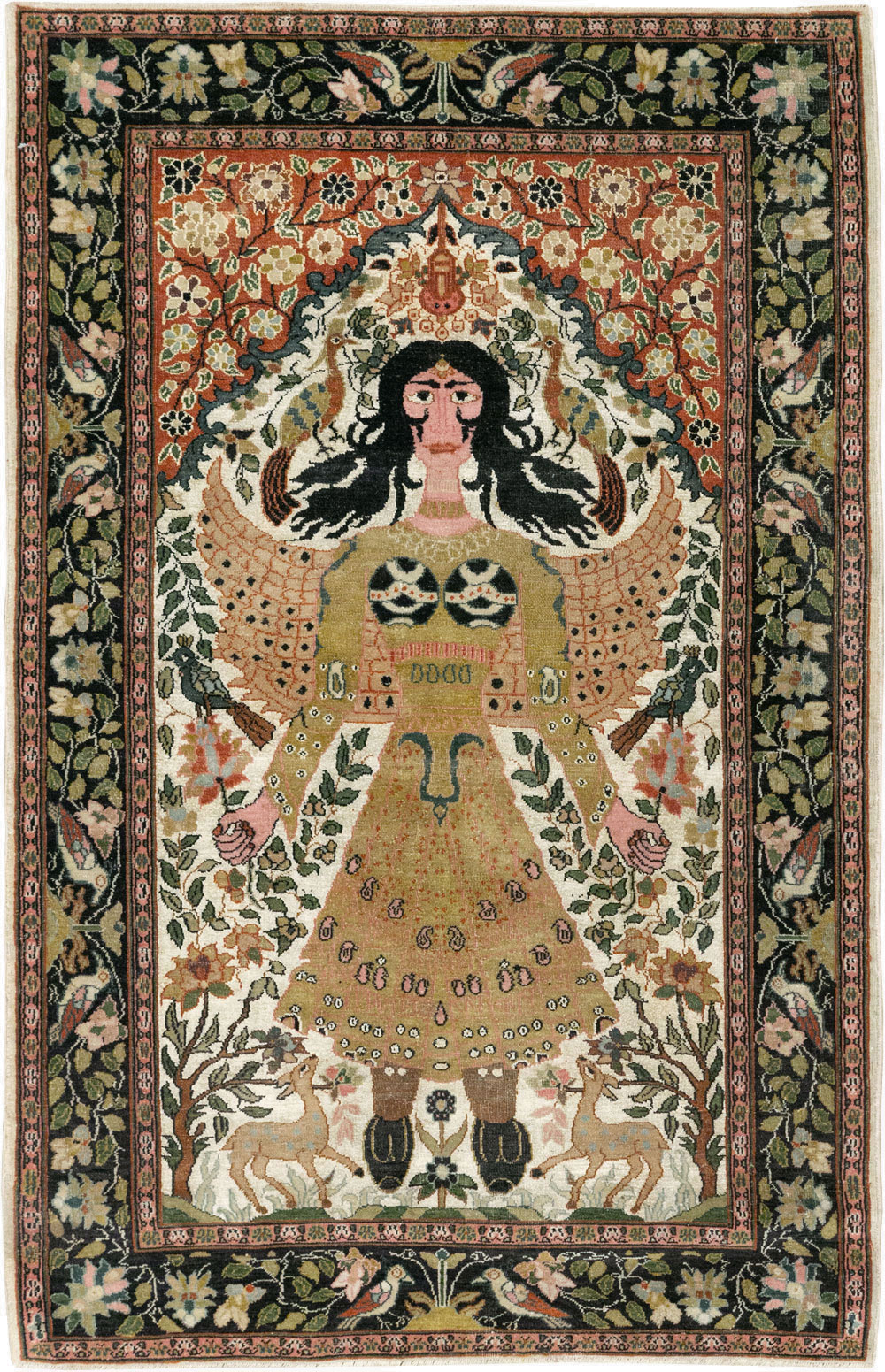 Vintage Indian Pictorial Rug, No.32966 - Staging