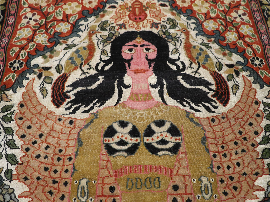 Vintage Indian Pictorial Rug, No.32966 - Staging