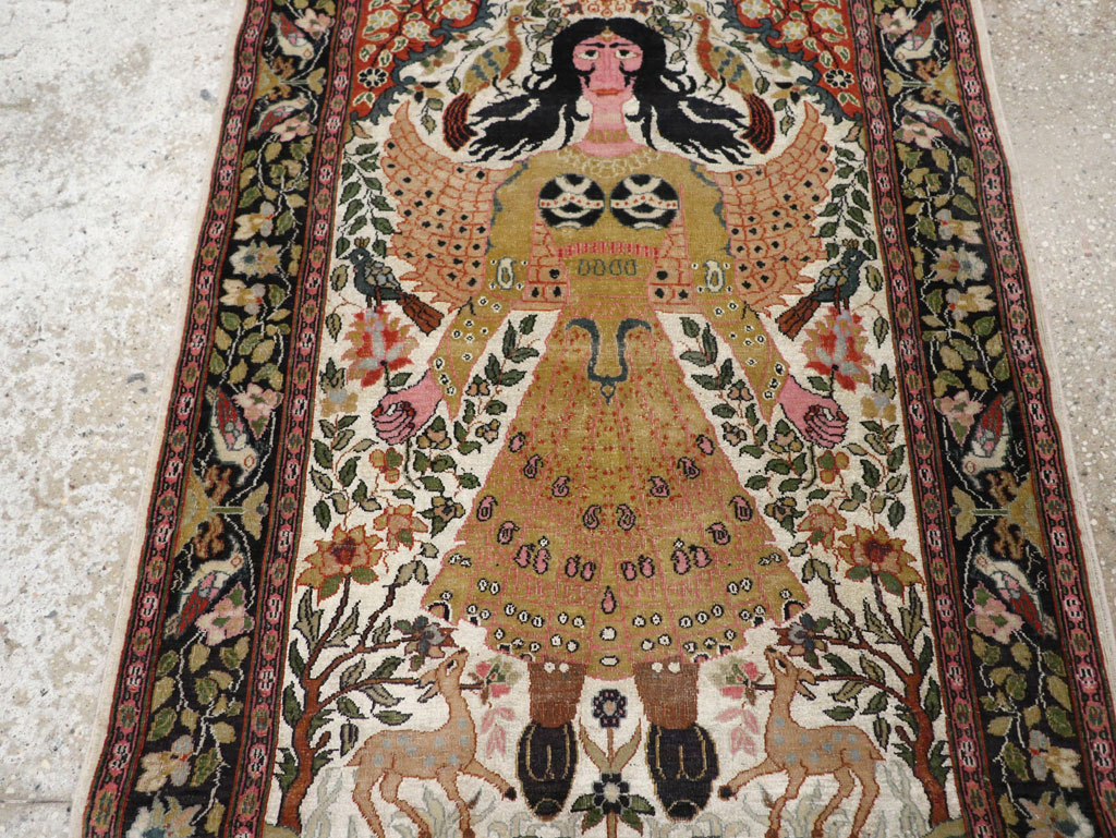 Vintage Indian Pictorial Rug, No.32966 - Staging