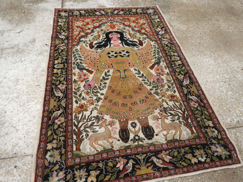 Vintage Indian Pictorial Rug, No.32966 - Staging