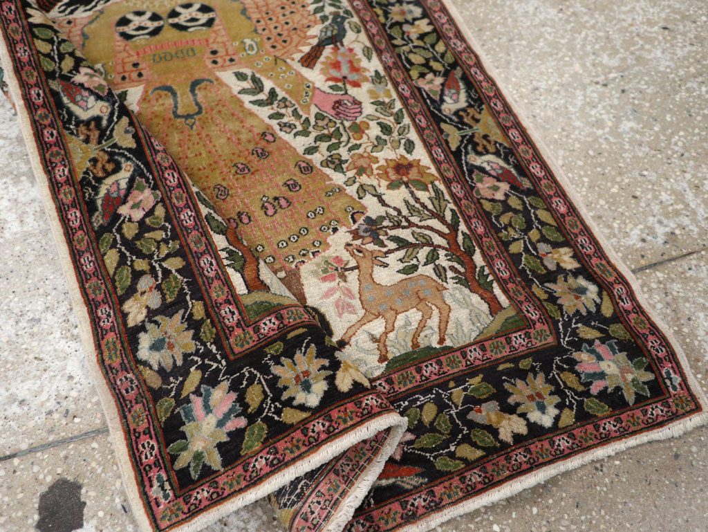Vintage Indian Pictorial Rug, No.32966 - Staging