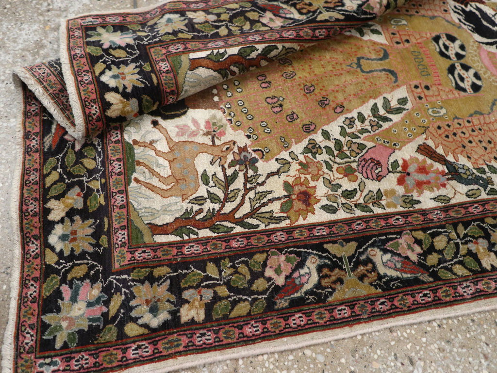 Vintage Indian Pictorial Rug, No.32966 - Staging