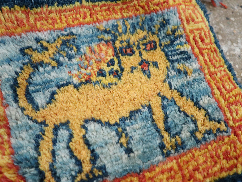 Vintage Persian Gabbeh Pictorial Bag, No.32967 - Staging