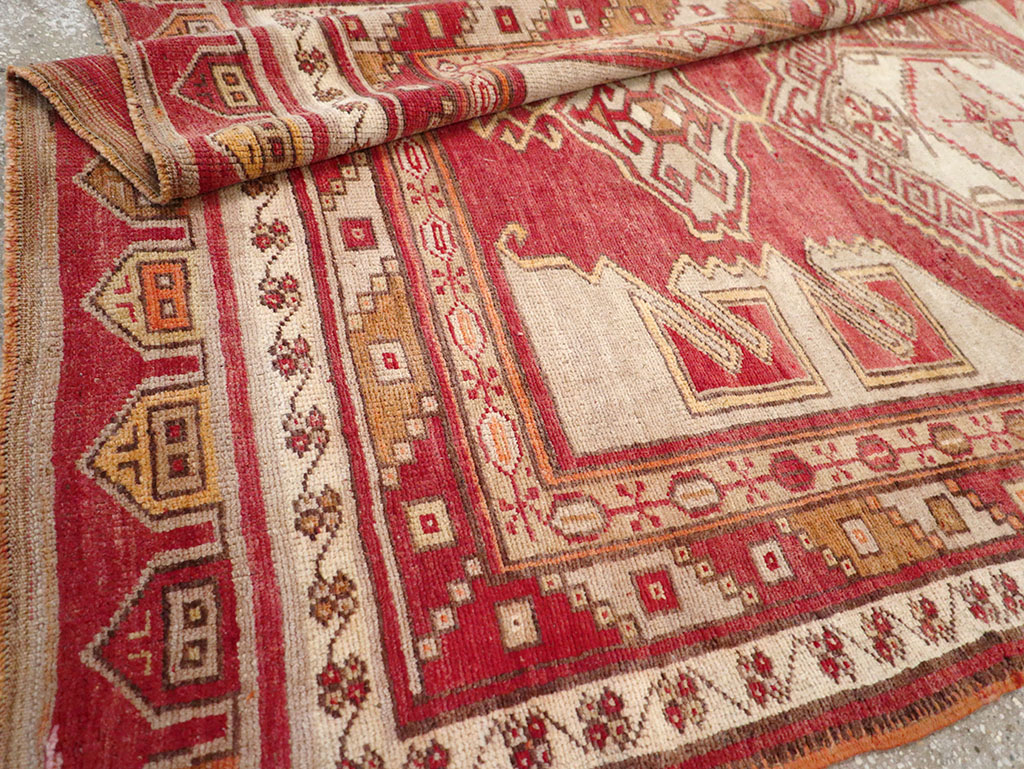 Vintage Turkish Anatolian Wide Gallery Runner, No.32969 - Staging