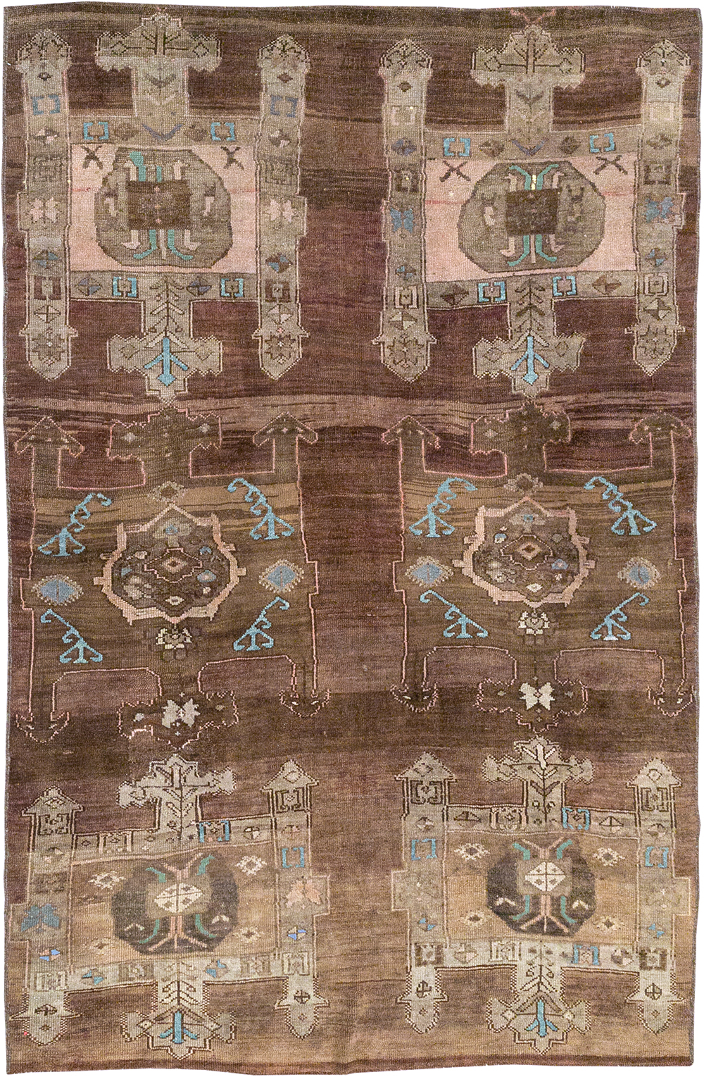 Vintage Turkish Anatolian Room Size Carpet, No.32974 - Staging