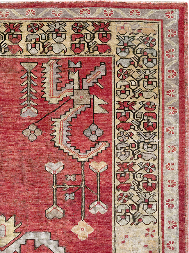 Vintage Turkish Anatolian Wide Gallery Runner, No.32975 - Staging